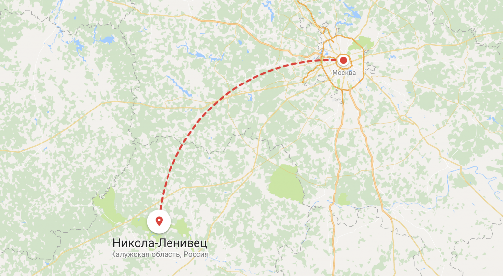 Никола-ленивец на карте