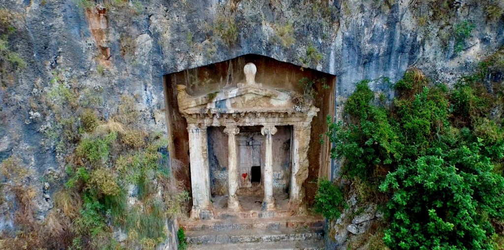 Fethiye . The Lycian rock tombs